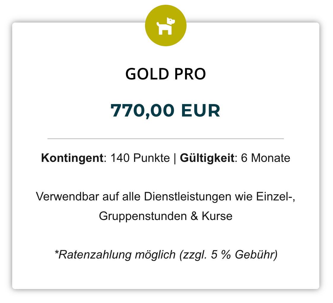 Gold Pro (770,00 € | 140 Punkte)