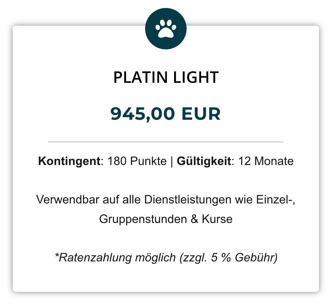 Platin Light (945,00 € | 180 Punkte)